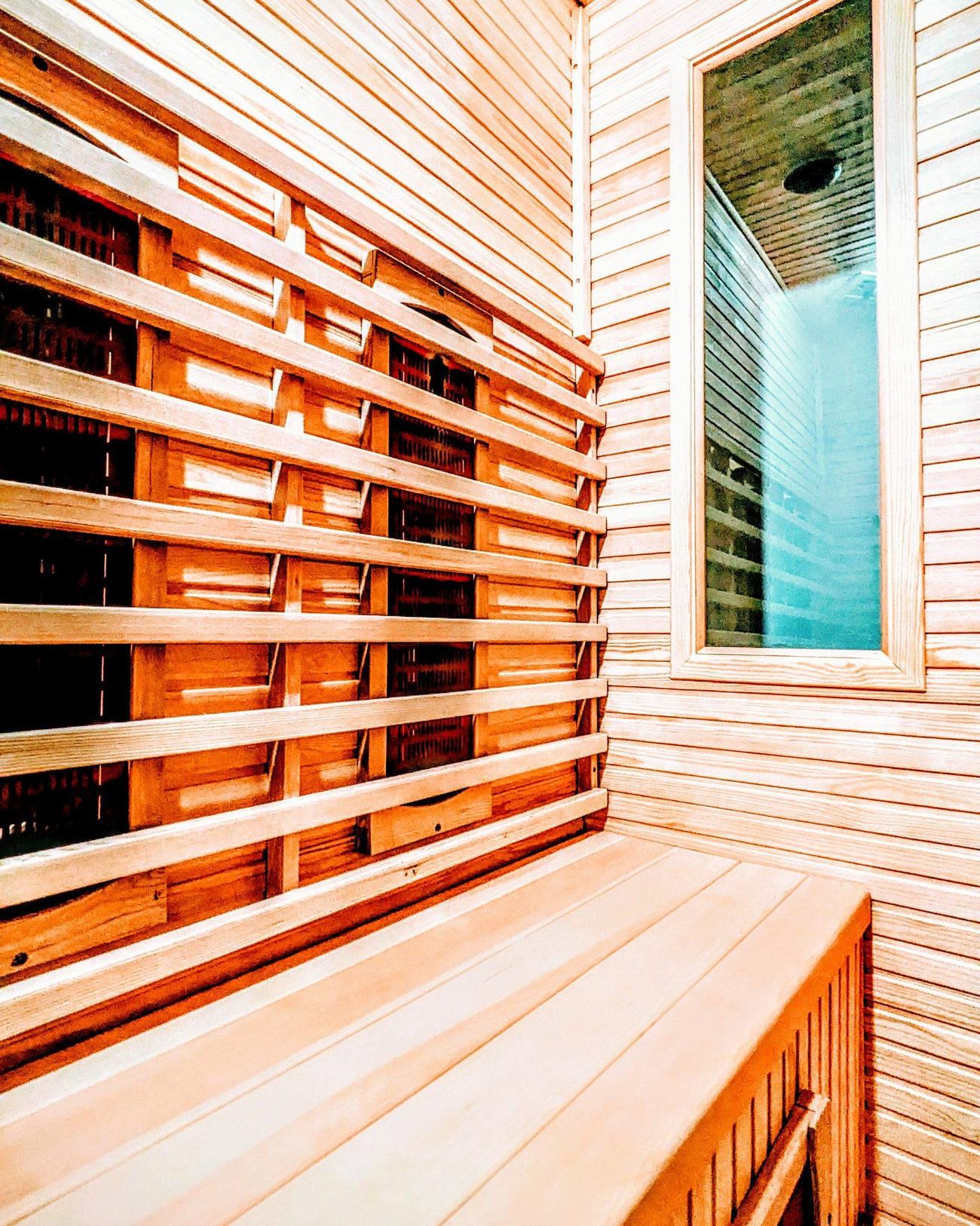 L’interno della sauna